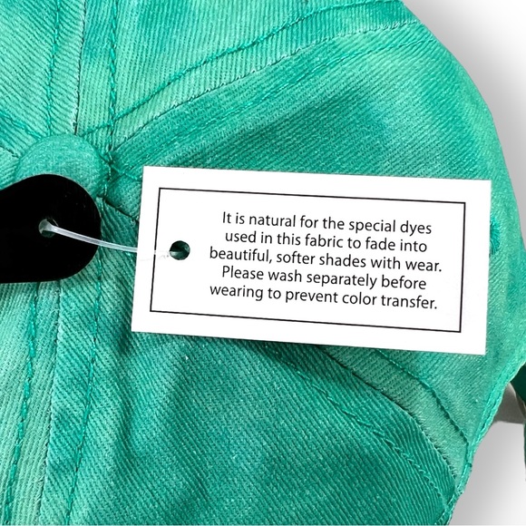 ADULT SpongeBob SquarePants Aqua Blue Tie Dye Hat Cap Adjustable Embroidered NEW - Picture 12 of 15